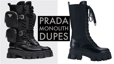 prada platform boots dupe|cheap Prada boot dupes.